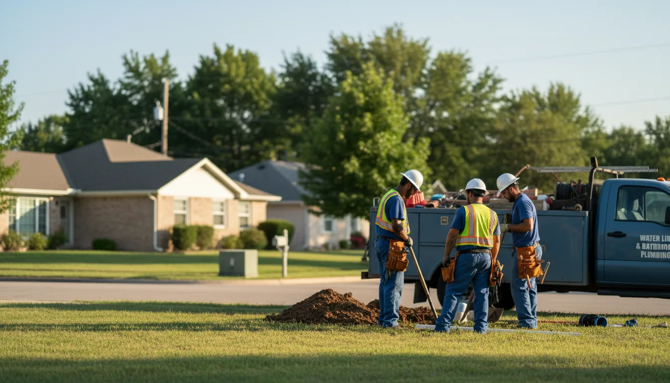 Residential water line and bathroom plumbing service in Bridgeport, NE